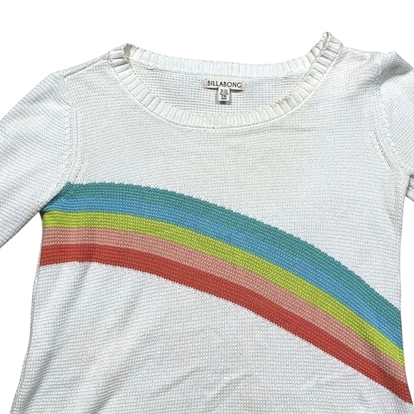 ⛔️Out Of Stock⛔️ BILLABONG Icon Rainbow Swirl Print Sweater Size Med - Picture 2 of 8